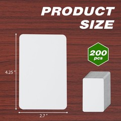 200ct Tall Trading Card Dividers – White Plastic Divider, Page