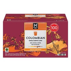 Member’s Mark Colombian Supremo Coffee, Single-Serve 100 Count (Pack of 1)
