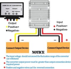DC 12V Step Up to DC 24V 10A 240W Boost Converter Voltage Regulator Waterrproof