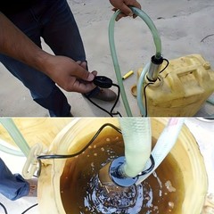 12V Submersible Pump Portable Mini Refueling Pump Diesel Fuel Oil Water Transfer