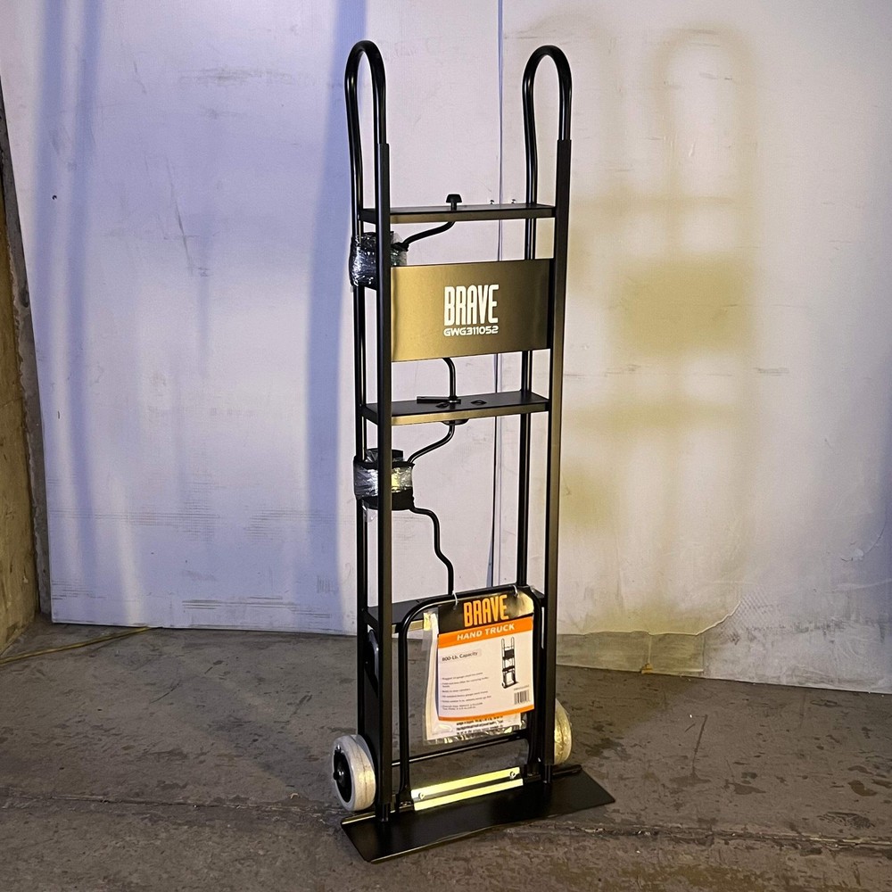 BRAVE Hand Truck 800 Lb. Sz 16″W x 6″L x 59″H Black GWG311052