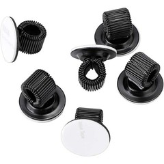 6 Pack Black Plating Pen Holder Clips- Self Adhesive Pen Pencil Holder Pen