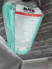 (12 PAIRS) MAPA Ultranitril 381 Protective Gloves Size 8, Nitrile Green