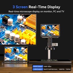 TOMLOV 4K Autofocus Digital Microscope 2000X Soldering Microscope Coin Microscop