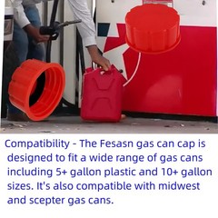 5 Gallon Gas Can Cap Replacement, for Most 1/2/3/5 Gallon Gas Cans, Portable Gas