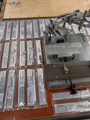 7.4” VISE JAWS FOR NEW HERMES ENGRAVING MACHINE WITH END STOP AND 224 PIN HOLES