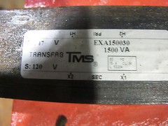 TRANSFAB TMS EXA150030 1500 VA, 347 X 120 VOLT CONTROL Transformer – T354- NEW-S