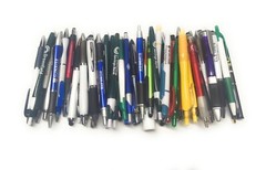 50ct Wholesale / Bulk Lot Misprint Ballpoint Ink Click Pens: Mixed Colors/Styles