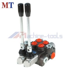 11 GPM 2 Spool SAE Ports Hydraulic Monoblock Double Acting Control Valve