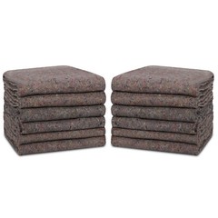Moving Blankets Pro Economy 24 Pack Grey Shipping Furniture Pads 54″ x 72″