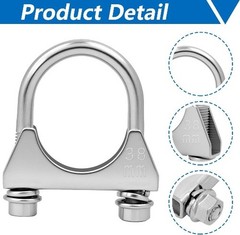 1.5″ OD U-Bolt Muffler Exhaust Clamp, Saddle Style for 1. Size: 1.5 OD (38 mm)