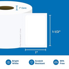 20 Rolls 1375PR 1.5×1 Direct Thermal UPC Address Labels for Zebra Eltron Rollo