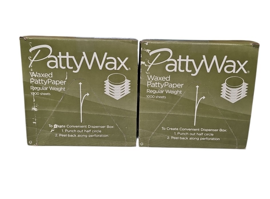 2x PATTYWAX Waxed Patty Paper Squares for Hamburgers & Deli 1000 SHEETS 4.75″x5″