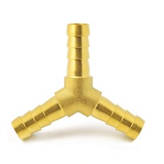 Brass 3/8″ Hose Barb 3 Way Wye Y Shape Barbed Splitter Fitting Splicer for Water