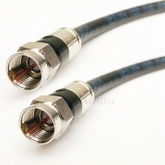 150ft BLK OUTDOOR RG6 COAXIAL CABLE WEATHER SEAL COMPRESSION FITTINGS
