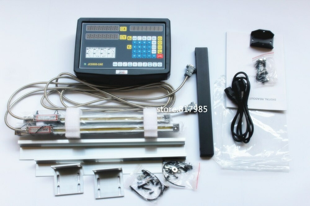 9X36 42 49″ 2 Axis digital readout+linear encoder/linear ruler for milling lathe