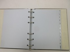 Address Book Leather Cover 6 Ring Binder Graphic Image Dark Brown