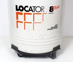 Thermolyne Locator 8-Plus LN2 Cryogenic Nitrogen Storage Dewar + Racks & Boxes