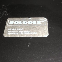 Rolodex Jumbo Double Rotary 2400 Black Roll Top Card File Vintage No Key