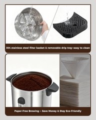 Ostba 1500W Commercial Coffee Urn 100 Cup / 15L Large Percolator Coffee Pot