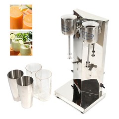 Electric Milk Shaker Blender – Stainless Steel Dual Head Mixer for Smoothies