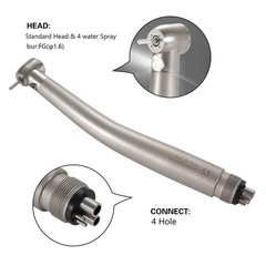 Dental LED Fibre Optic Contra Angle 1:1 Handpiece Fit NSK Ti-Max X25L Style