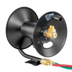 Welding Hose Reel Hand Crank Rewind Hose Reel Heavy Duty Steel for Workshops