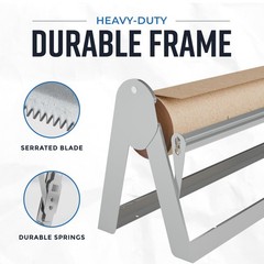 Bryco Goods – 24 Inches All Paper Roll Dispenser and Cutter 24 Inches, Silver