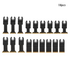 18 Pieces Titanium Oscillating Multitool Saw Blades Metal Cutting Blades Kit