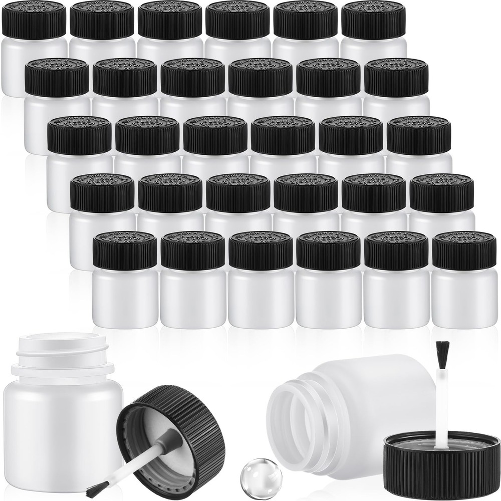 60 Pcs Empty Touch Up Paint Bottles Container 1oz 30ml Reusable Small Paint B…