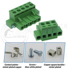 5.08mm Pitch PCB Terminal Block with Flange Screw Terminal Plugs 2-Pin to 24-Pin