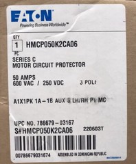 HOUSTON STOCK NEW EATON HMCP050K2CA06 TYPE HMCP 50 AMP FREE 2 DAY AIR BUY NOW