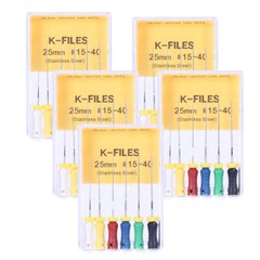 AZDENT Limas de endodoncia manual dental K-Files acero inoxidable 21/25mm