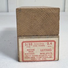 Young Brothers Gruv Grip 3/32” Steel Stamps Set Letters