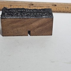 Vintage Laundry Advertising Letterpress Printing Block. Save Lots Of Time. T-185