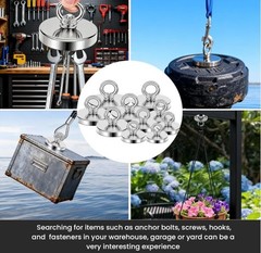 Fishing Magnets Super strong Rare Earth Neodymium Magnet set 150-1500 Lbs 1000Lb