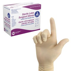 Dynarex Sterile Latex Surgical Gloves Disposable 50 Count Pack of 1