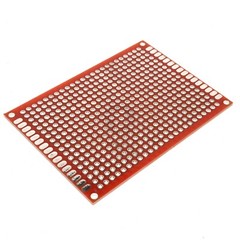 5cm x 7cm Red PCB Printed Circuit Board, 5 Pack, 432 Holes, 32 Pads