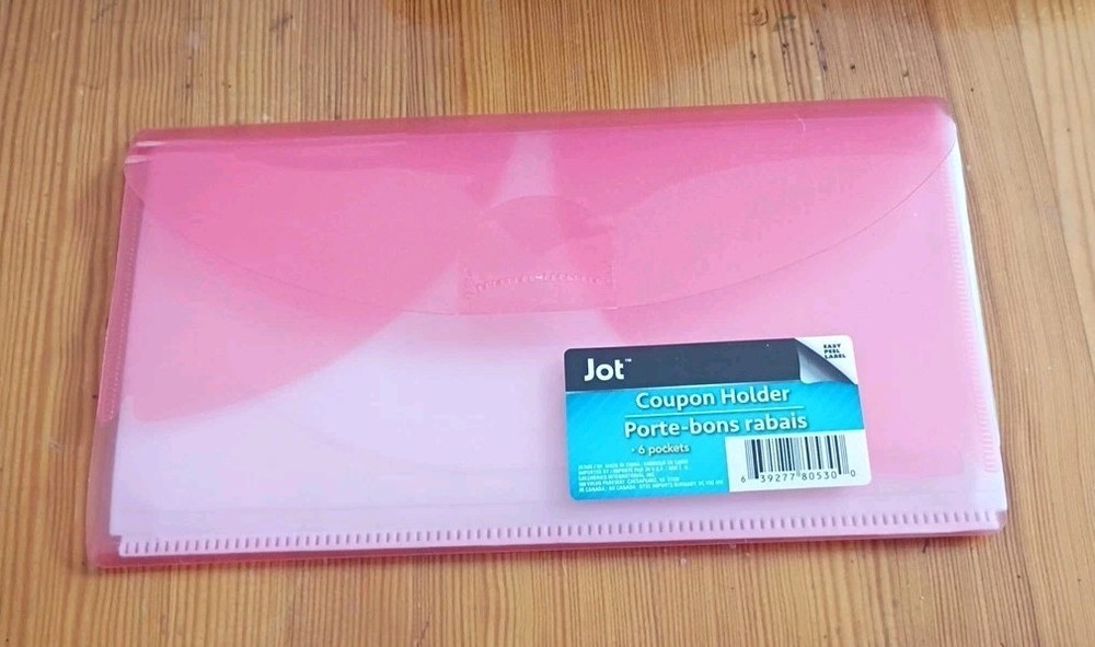 (NWT) JOT Pink 6 Pocket COUPON HOLDER Organizer Expanding File Receipts Recipes