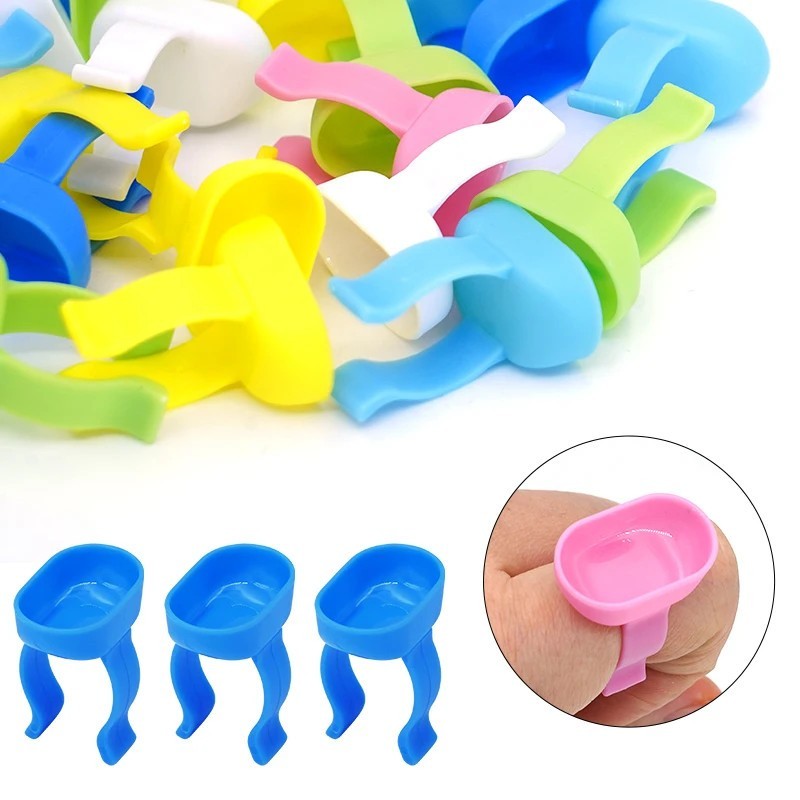 100/Pack Dental Endo Finger Ring Mixing Bowl Cup Disposable Prophy Dappen Dish