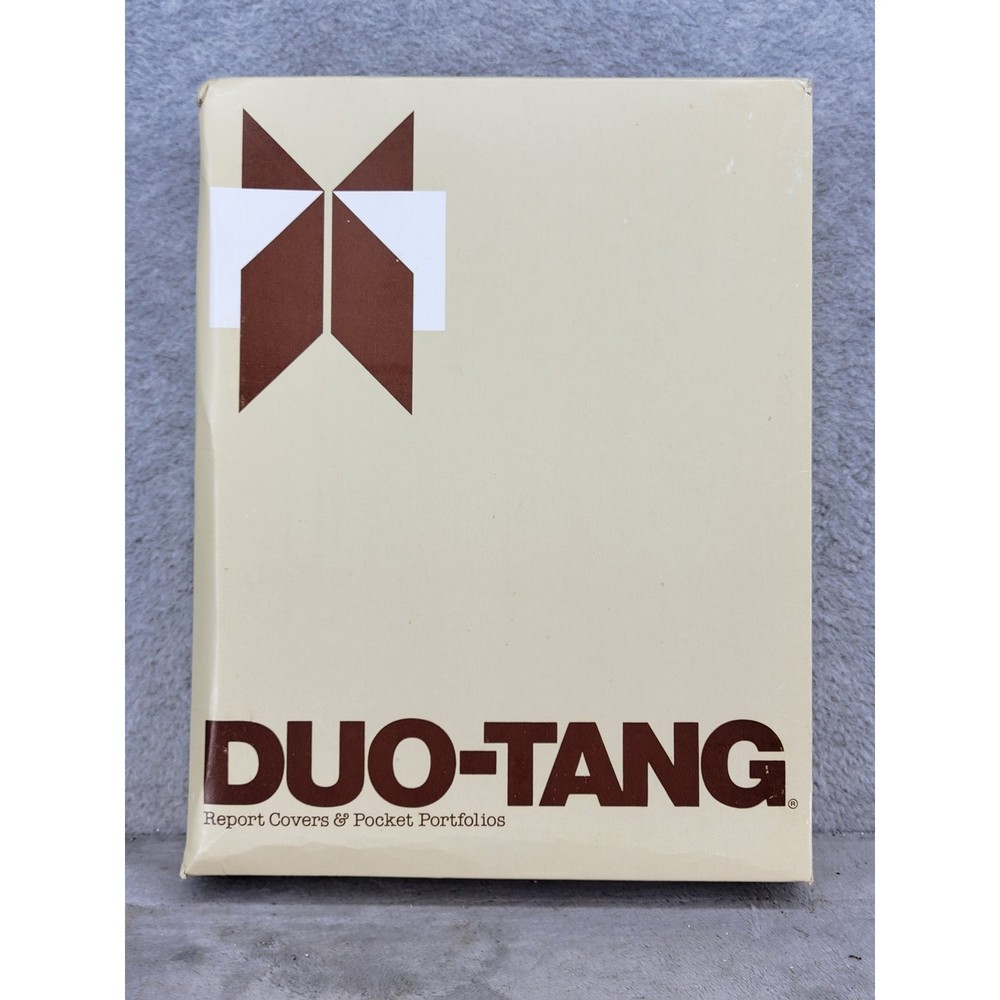 Vintage Duo-Tang 50125-44 Double Pocket Portfolio Tan 25 Count 8.5×11 Made in US