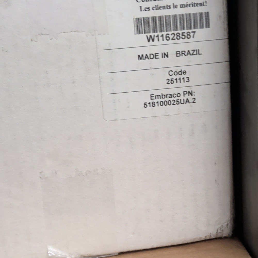 Embraco Hermetic Compressor R-134a 115V Black W11628587 518100025UA.2
