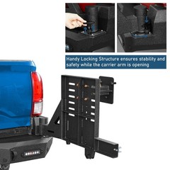 2016-2023 Tacoma Rear Bumper Dual Swing Out Tire Carrier Jerry Can D-Rings