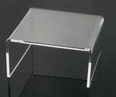 T’z Tagz Any 3-Inch-Deep Clear Acrylic Riser Display Stands New 2 Pack Variation