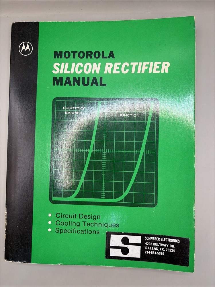 MOTOROLA Silicon Rectifier Manual 1980 Vintage Book