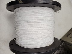 TEFLON 3 COND SHIELDED 24 AWG STRANDED WHITE $$ PER 40FT SECTIONS AIRCRAFT WIRE
