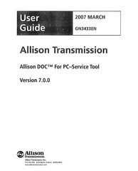 ALLISON TRANSMISSION 3000 SERIES SERVICE AND TROUBLESHOOTING MANUAL