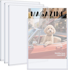 4 Pack Hard Plastic Magazine Protectors, Clear Magazine Display Sleeves Premi…