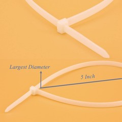 50 PCS White Zip Ties Clear 18 Inch Heavy Duty Cable Ties 120 Lbs Strength UV