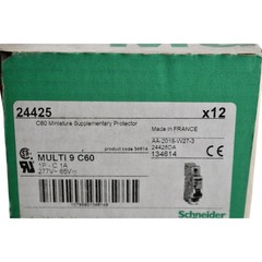 Pack of 12 NEW Schneider Electric 24425 Multi9 C60 1A 1 Pole 277V AC 65V DC Circ